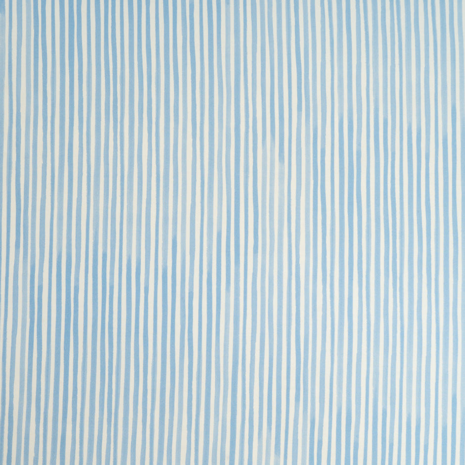 Baby Blue 'Striped' Pure Silk Cream Faille