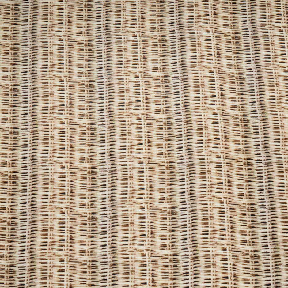 Wicker Wood Printed Silk Gazar