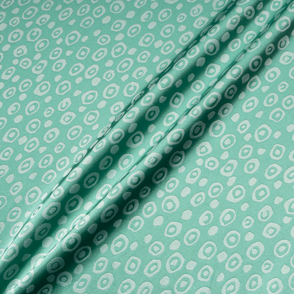 Mint Two-Tone Double Faced Crêpe Jacquard Microfibre