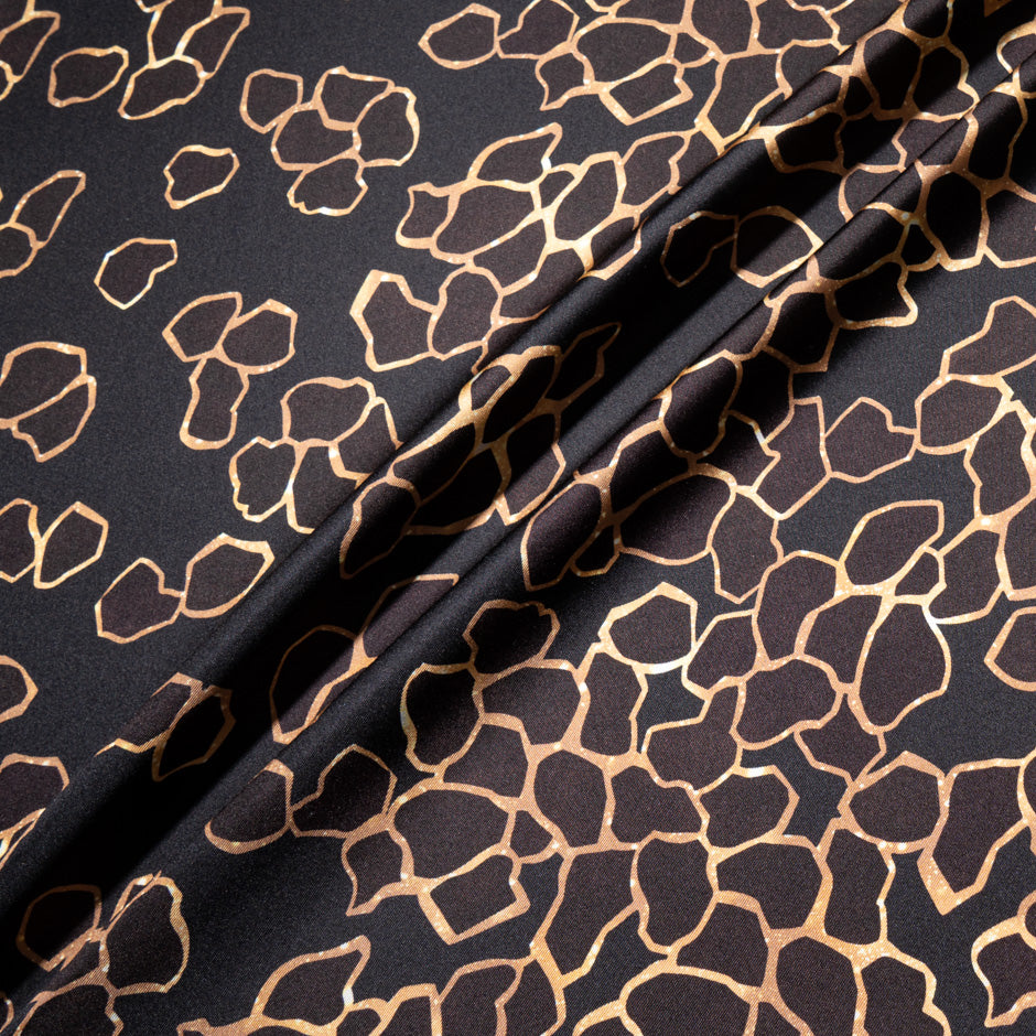 Abstract Animal Printed Pure Silk Twill