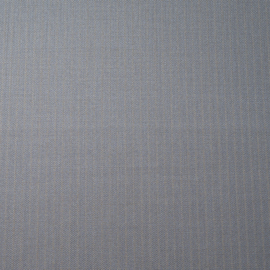 Beige Pinstripe Grey Superfine Pure Wool Suiting