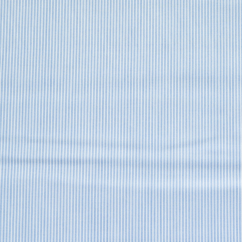 Blue Double Striped Superfine Shirting Cotton