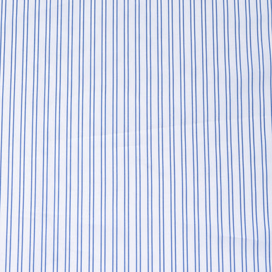 Royal Blue Double Striped Pure Shirting Cotton