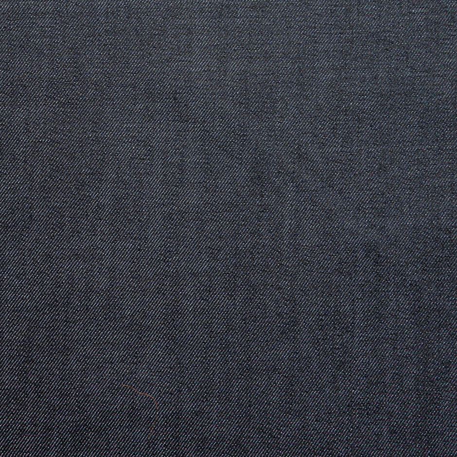 Dark Ink Blue Stretch Cotton Denim