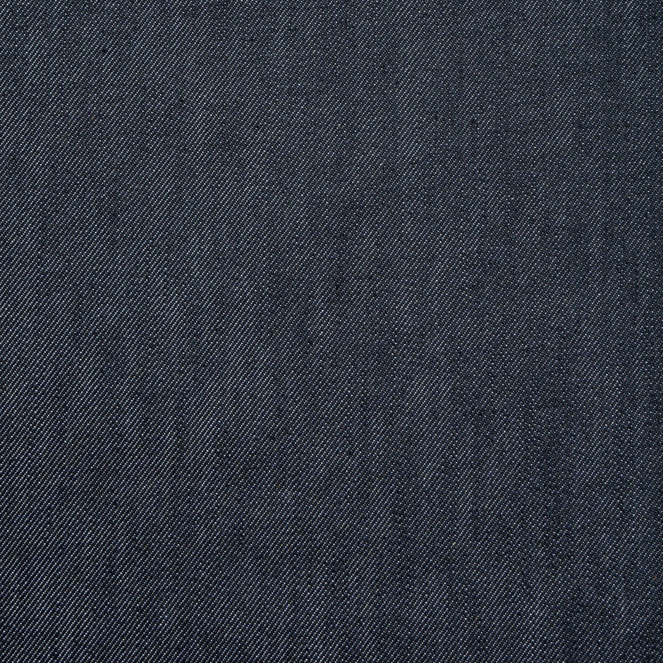 Dark Indigo Blue Stretch Cotton Denim