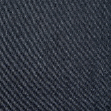 Dark Indigo Blue Stretch Cotton Denim