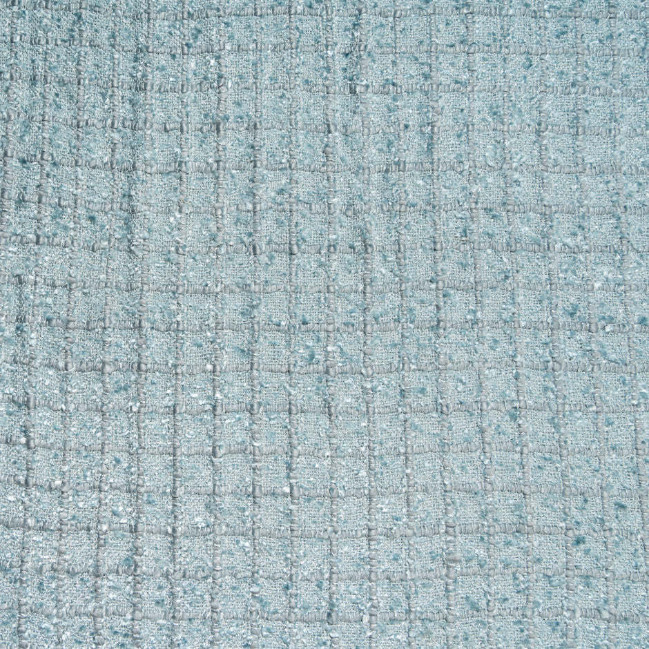 Duck Egg Blue Woven Microfibre Bouclé