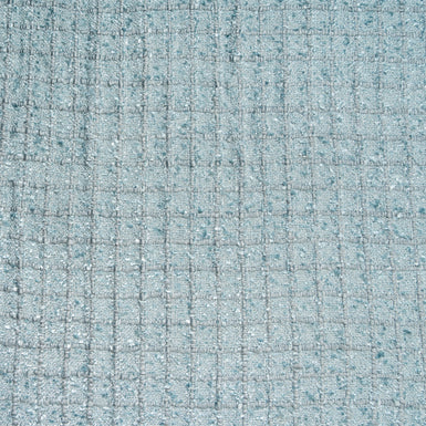 Duck Egg Blue Woven Microfibre Bouclé