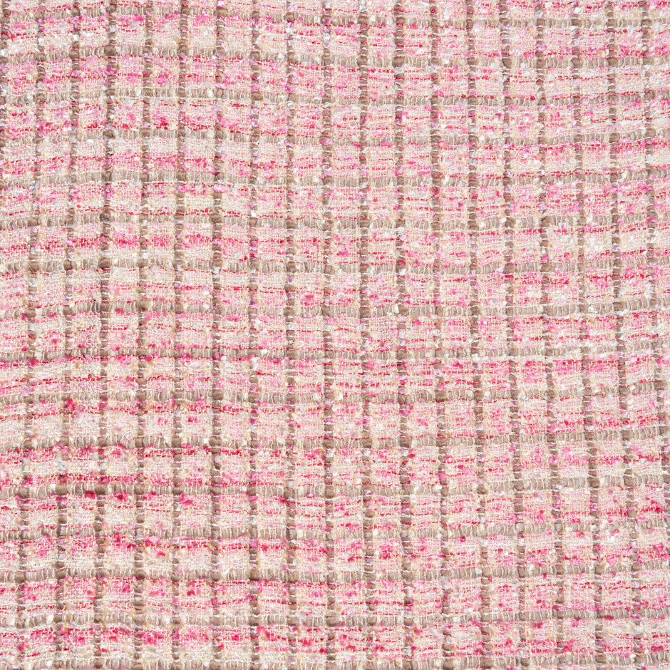 Pink, Beige & Cream Woven Microfibre Bouclé