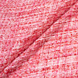 Red, Pink & White Woven Microfibre Bouclé