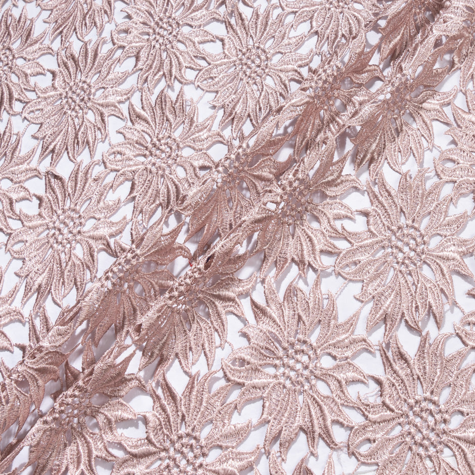 Dusty Pink 'Sunflower' Guipure Lace