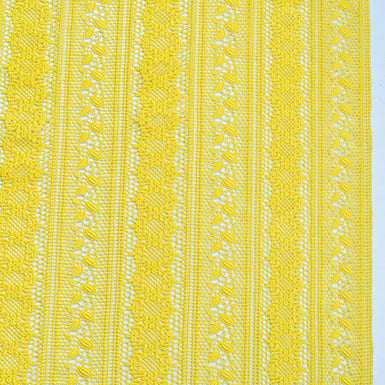 Canary Yellow Geometric Guipure Lace