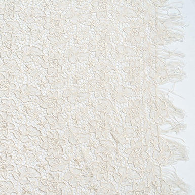 Ivory Fringed Corded Guipure Lace (A 1.90m Piece)