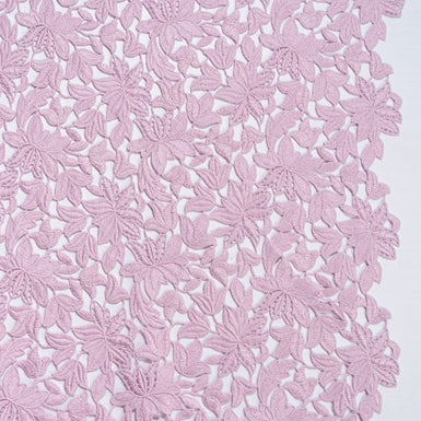 Candy Floss Pink Floral Guipure Lace