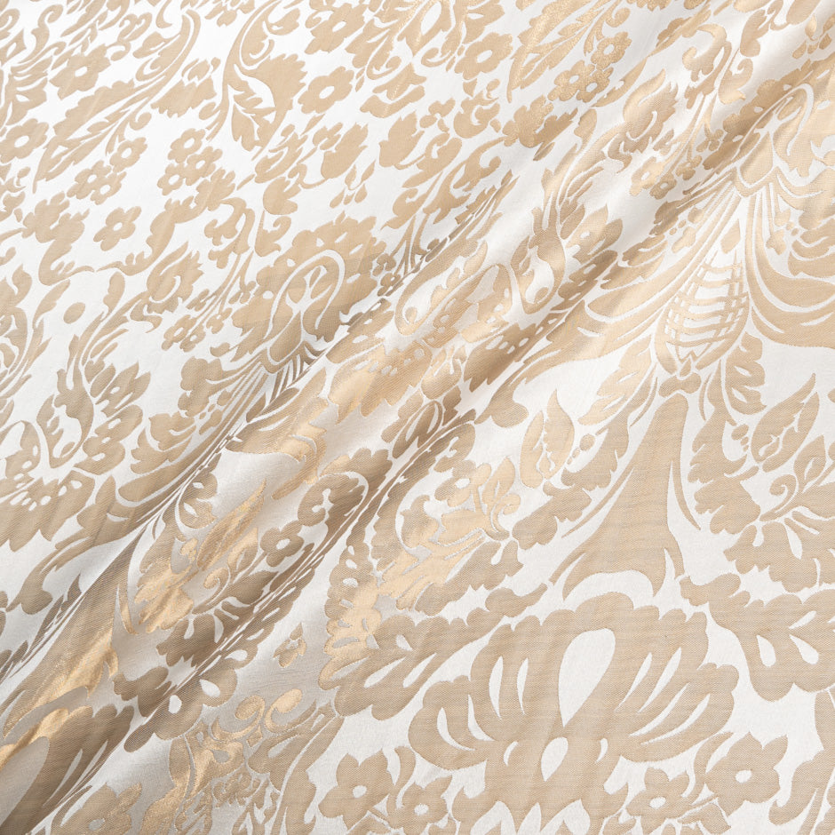 Beige Baroque Style Jacquard Brocade