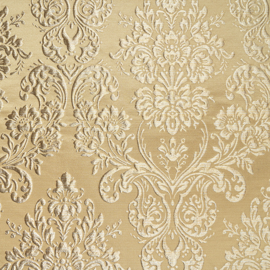 Deep Gold Silk Blend Baroque Brocade