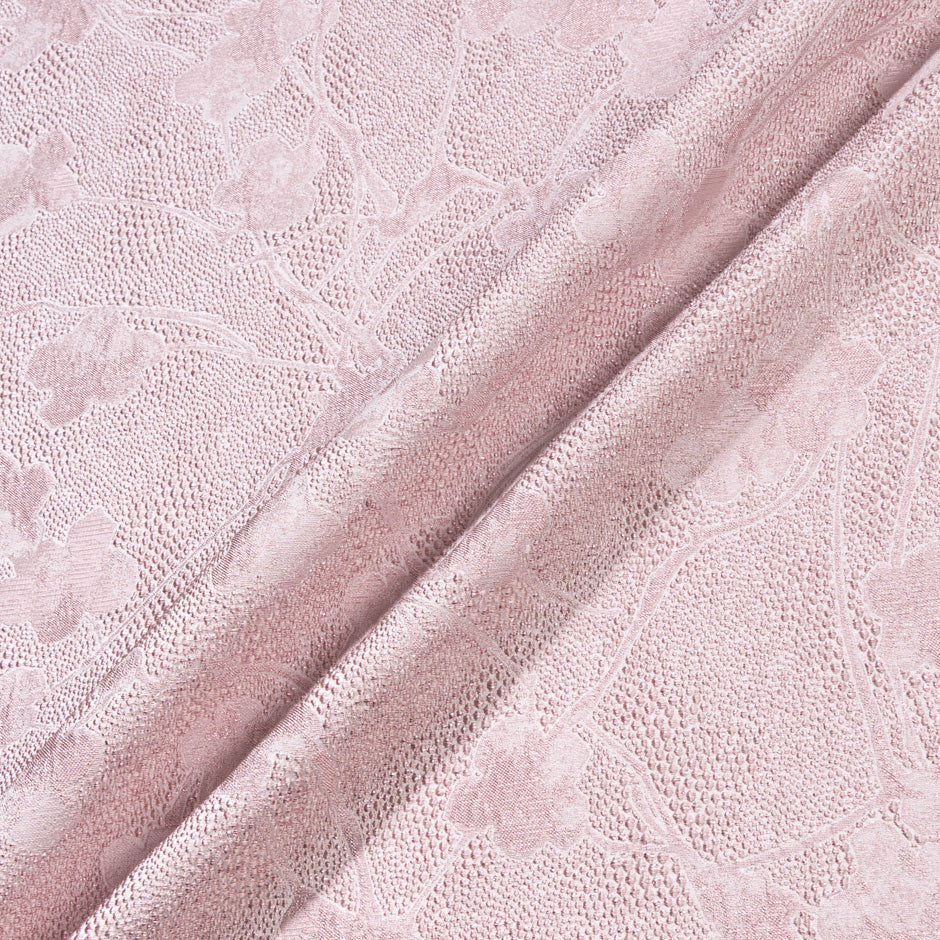 Candy Pink Floral Jacquard Brocade