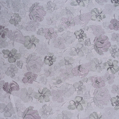 Pale Lavender Floral Metallic Brocade