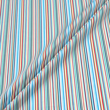 Multi-Coloured Striped Pure Cotton