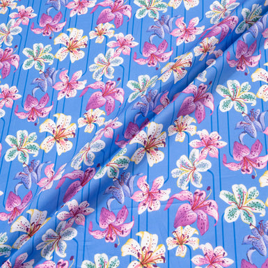 Lily Printed Periwinkle Blue Luxury Cotton
