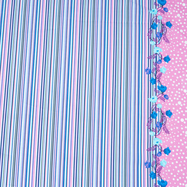 Blue & Pink Striped Pure Cotton