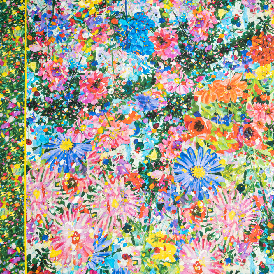 Multi Floral Splash Printed Pure Silk Twill