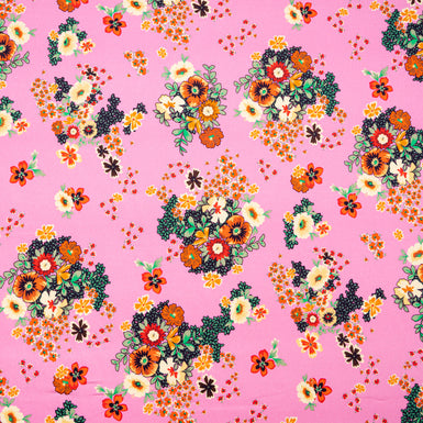 Bouquet Printed Candy Pink Pure Cotton