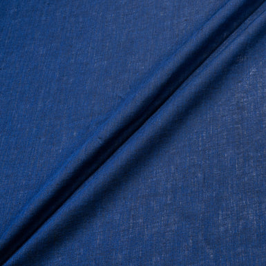 Dark Sky Blue Plain Italian Pure Linen