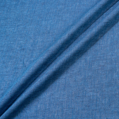 Plain Denim Blue Italian Pure Linen