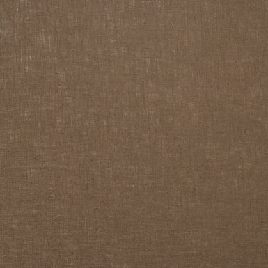 Chocolate Brown Plain Italian Pure Linen