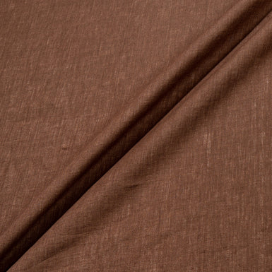 Burnt Brick Plain Italian Pure Linen