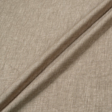 Dark Oatmeal Plain Italian Pure Linen