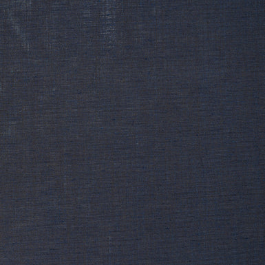 Midnight Blue/Brown Two-Tone Wool, Silk & Linen Blend