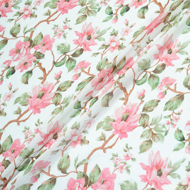 Pink Floral Printed Silk Georgette (A 2.10m Piece)