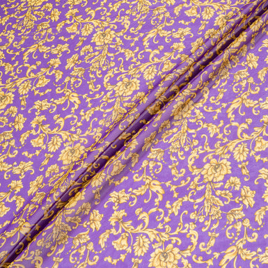 Baroque Printed Purple Silk Georgette