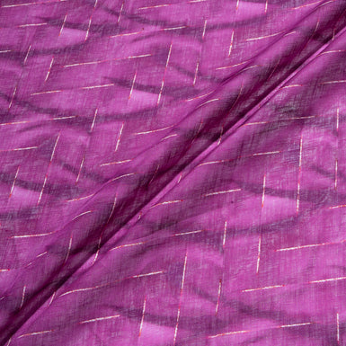 Magenta Printed Lightweight Pure Linen