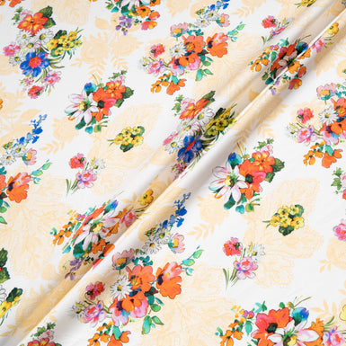 Multi-Coloured Bouquet Printed Luxury Cotton