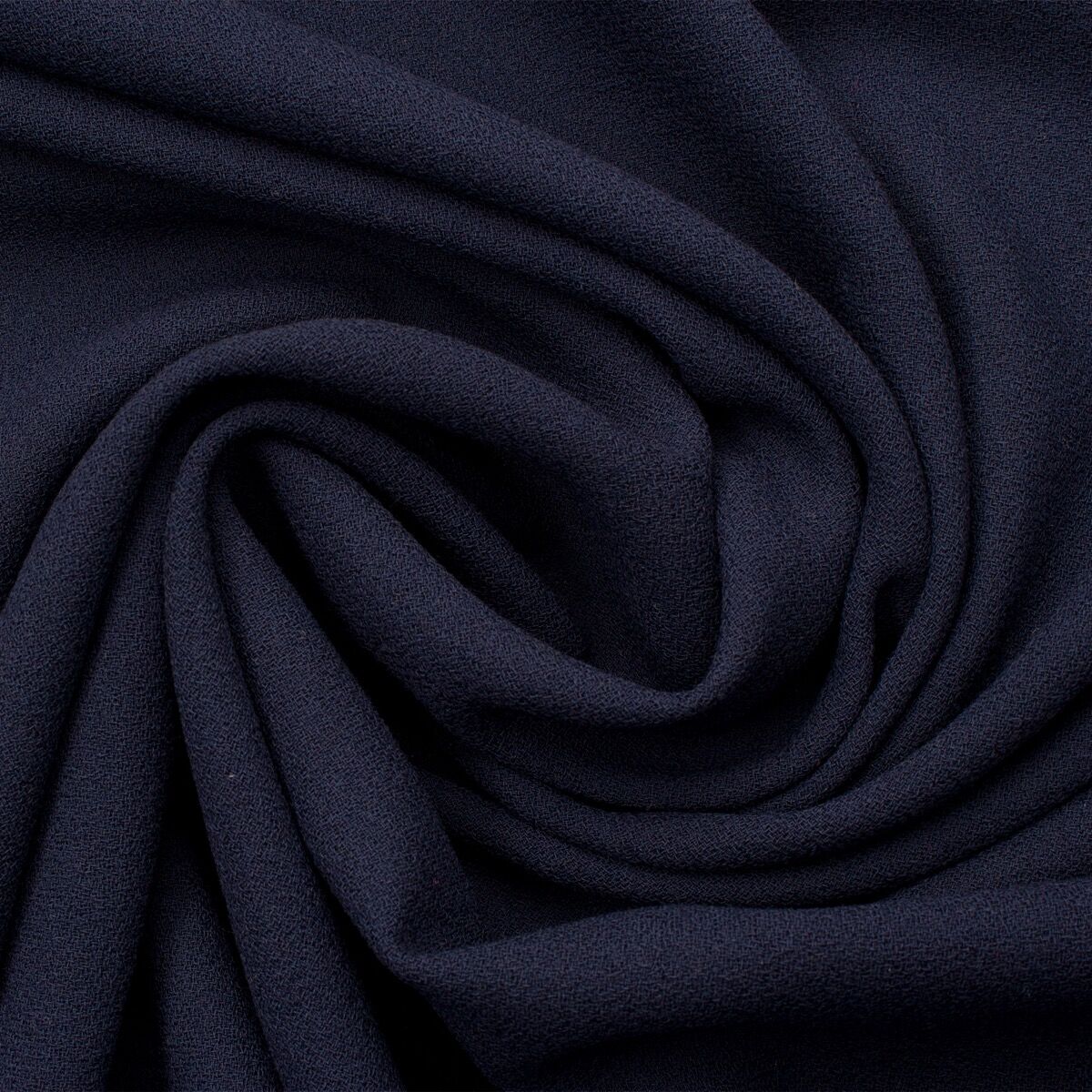 French Navy Single Wool Crêpe