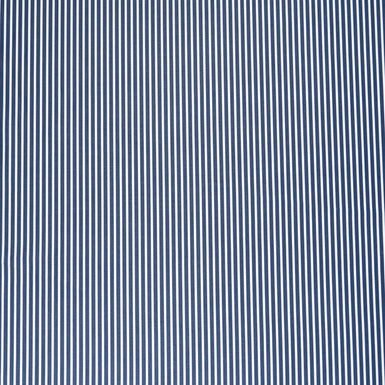 Midnight Blue Striped Superfine Cotton Shirting