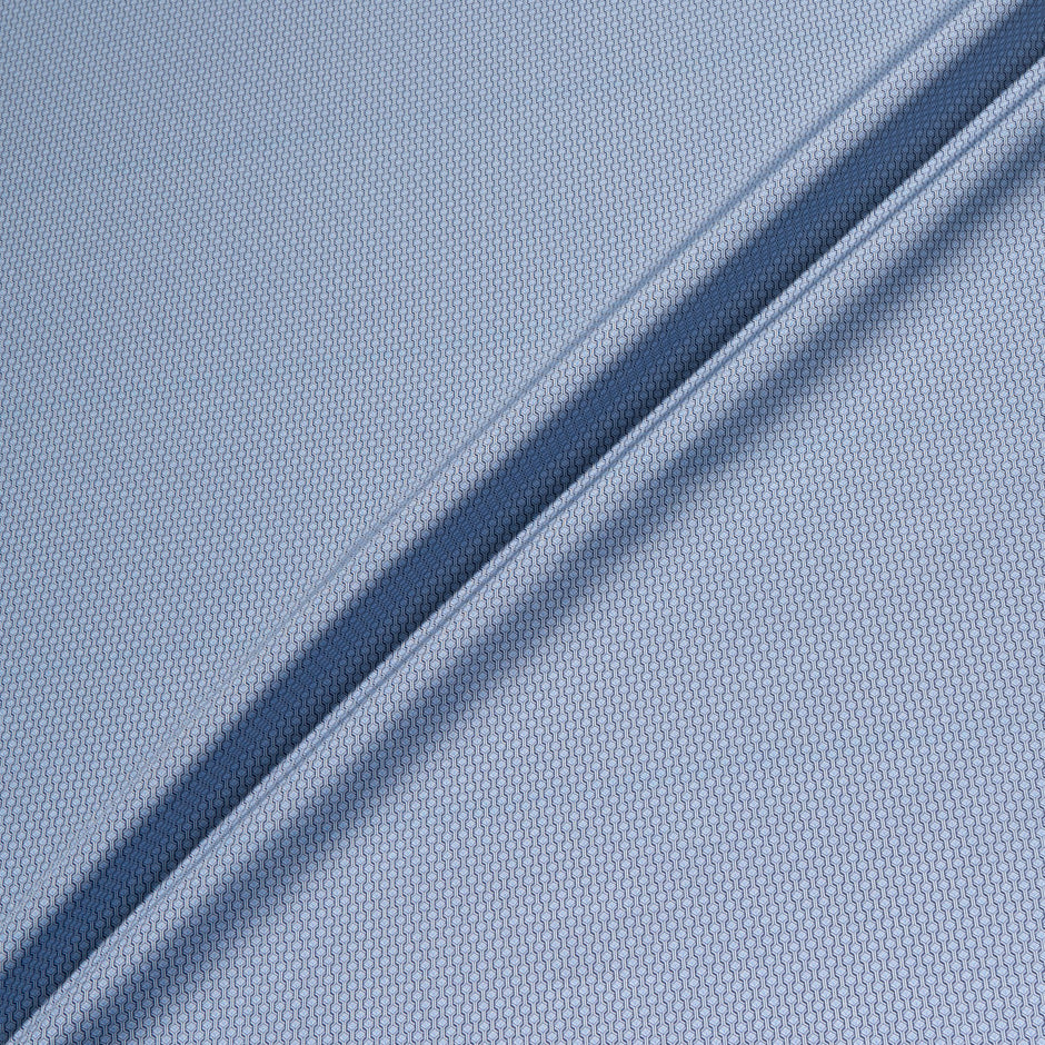 Blue Patterned Pure Cotton Shirting