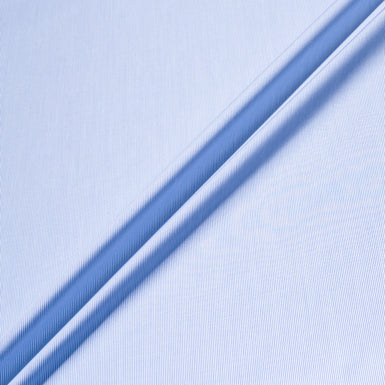 Thin Blue Pinstriped Pure Cotton Shirting