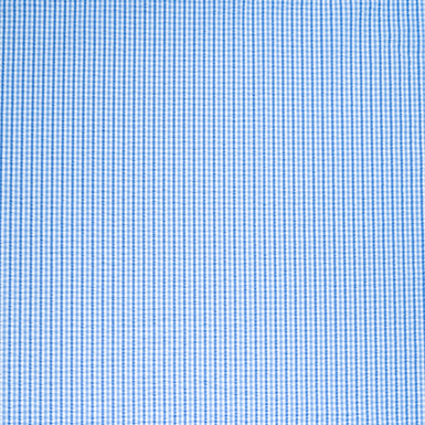 Sky Blue Checkered Pure Cotton Seersucker