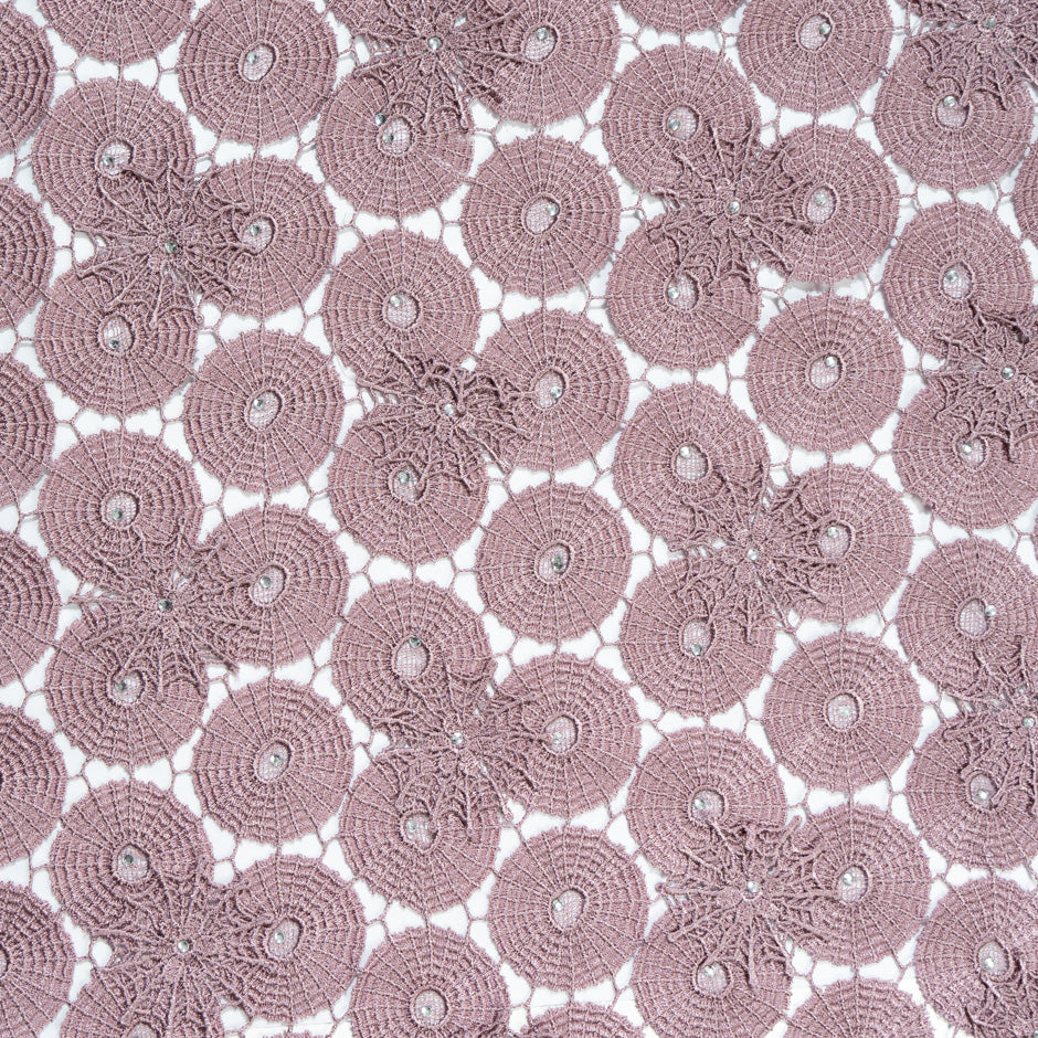 Dusty Pink 'Spider Web' Guipure Lace