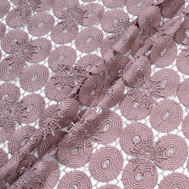 Dusty Pink 'Spider Web' Guipure Lace