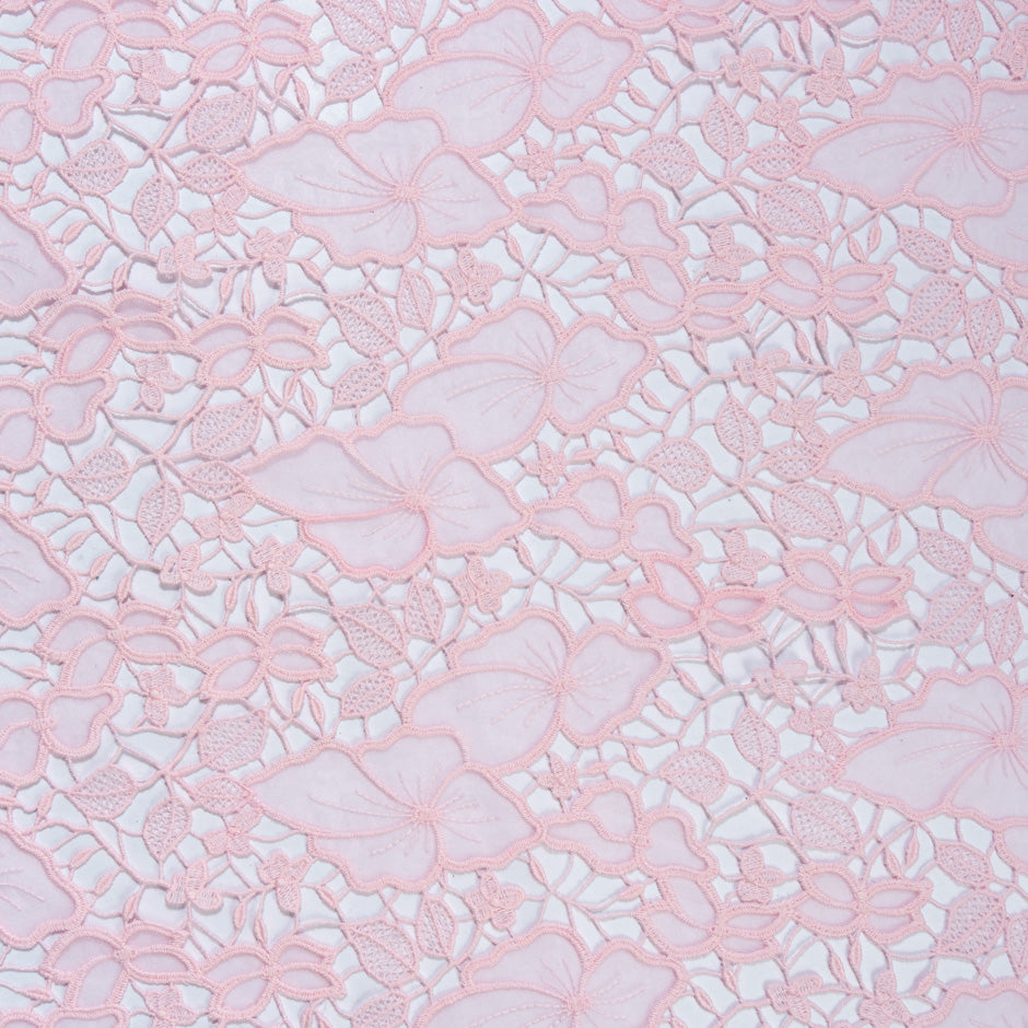 Baby Pink Floral Embroidered Organza