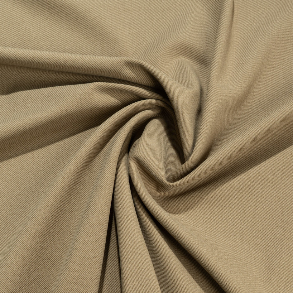 Rich Beige Cotton Moleskin Twill