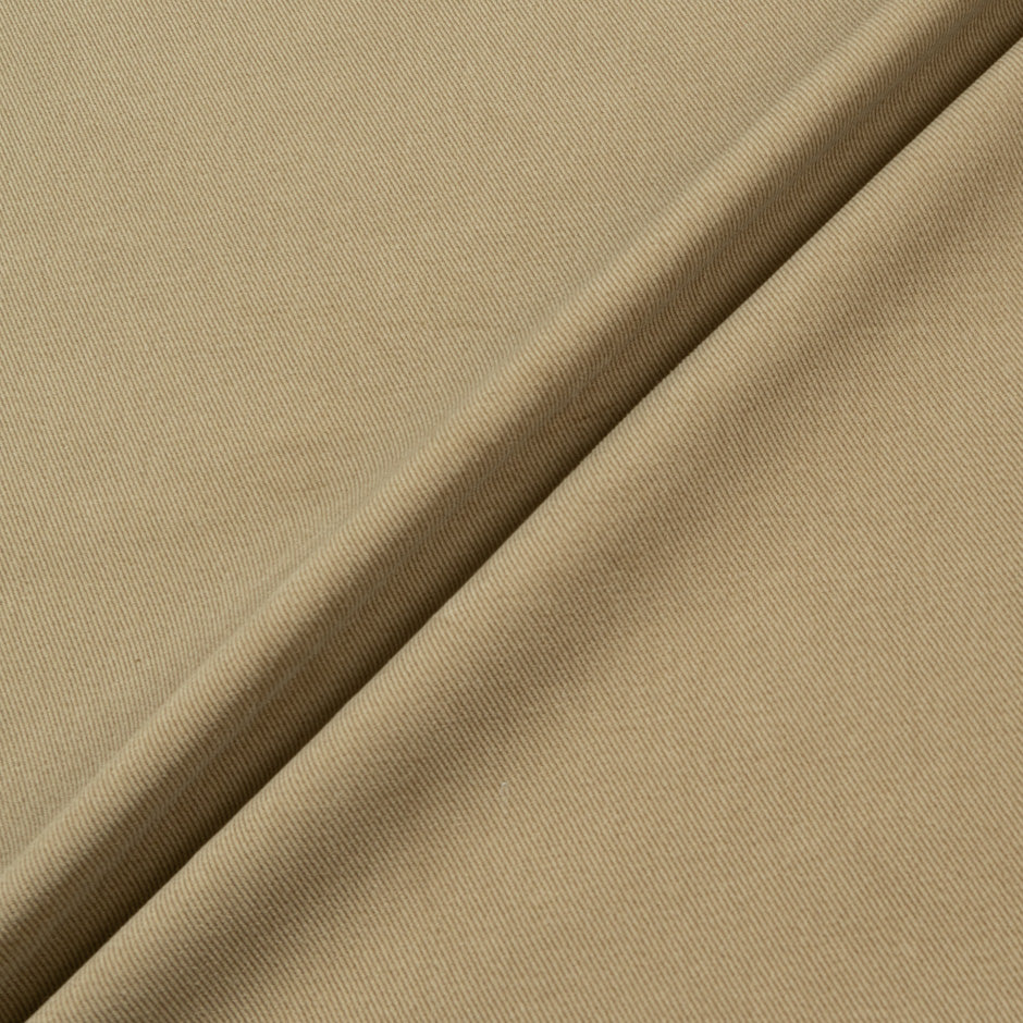 Rich Beige Cotton Moleskin Twill