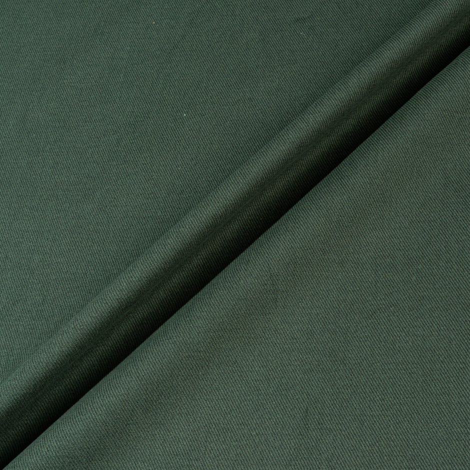 Bottle Green Cotton Moleskin Twill