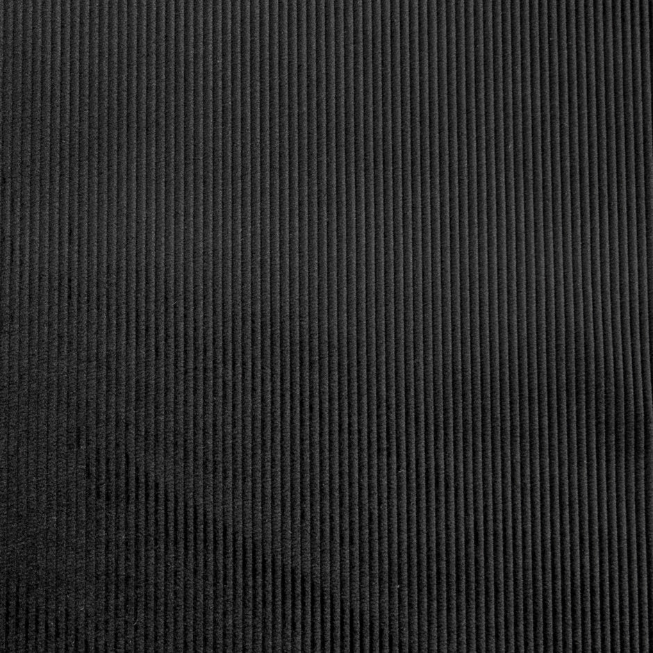 Black Ribbed Cotton Corduroy