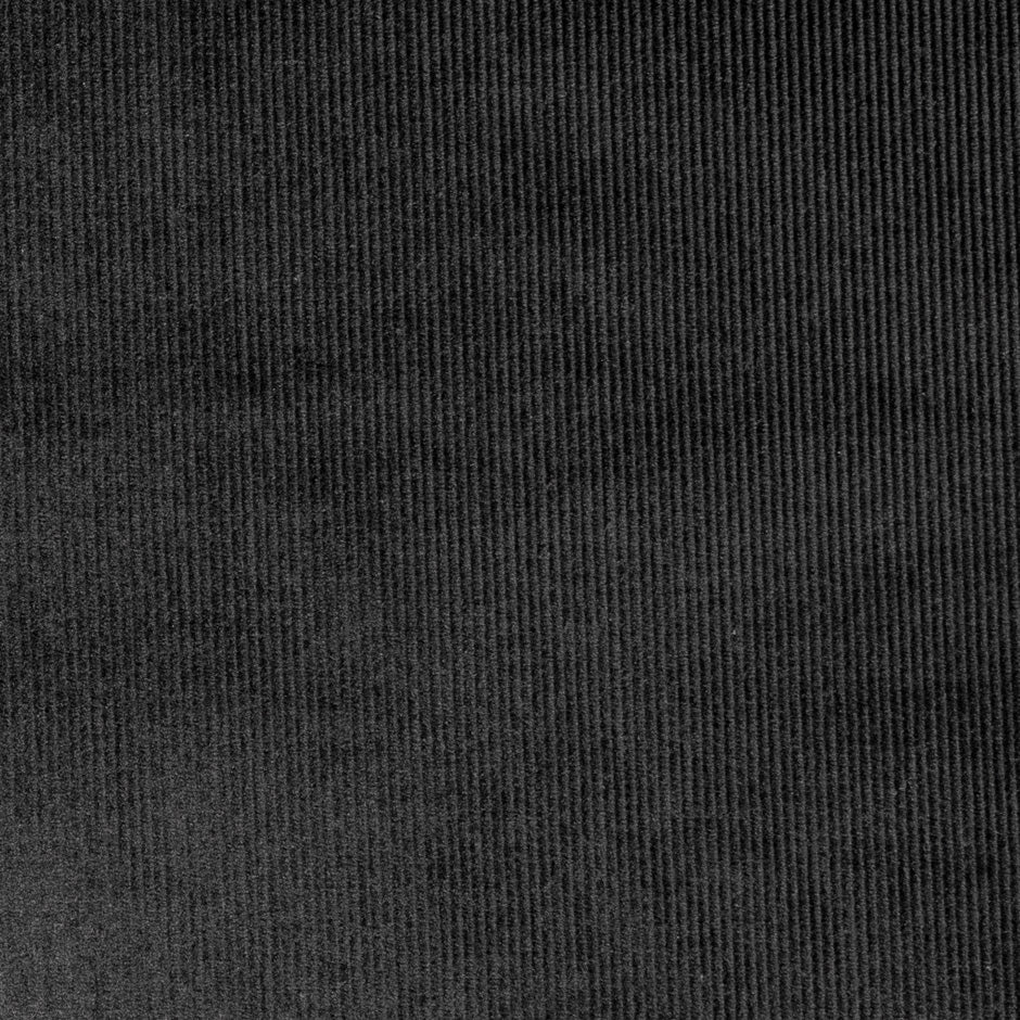 Black Ribbed Stretch Cotton Corduroy